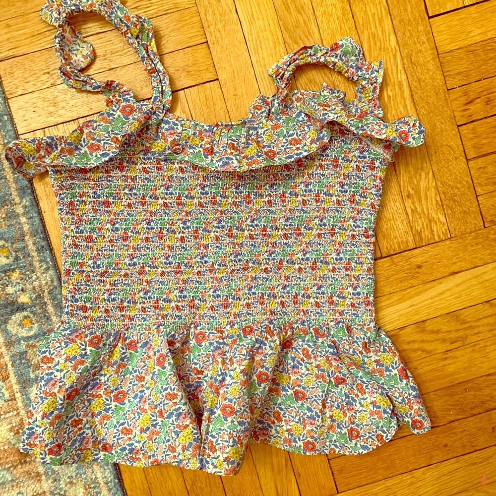 Liberty of London Jcrew ruffle tank